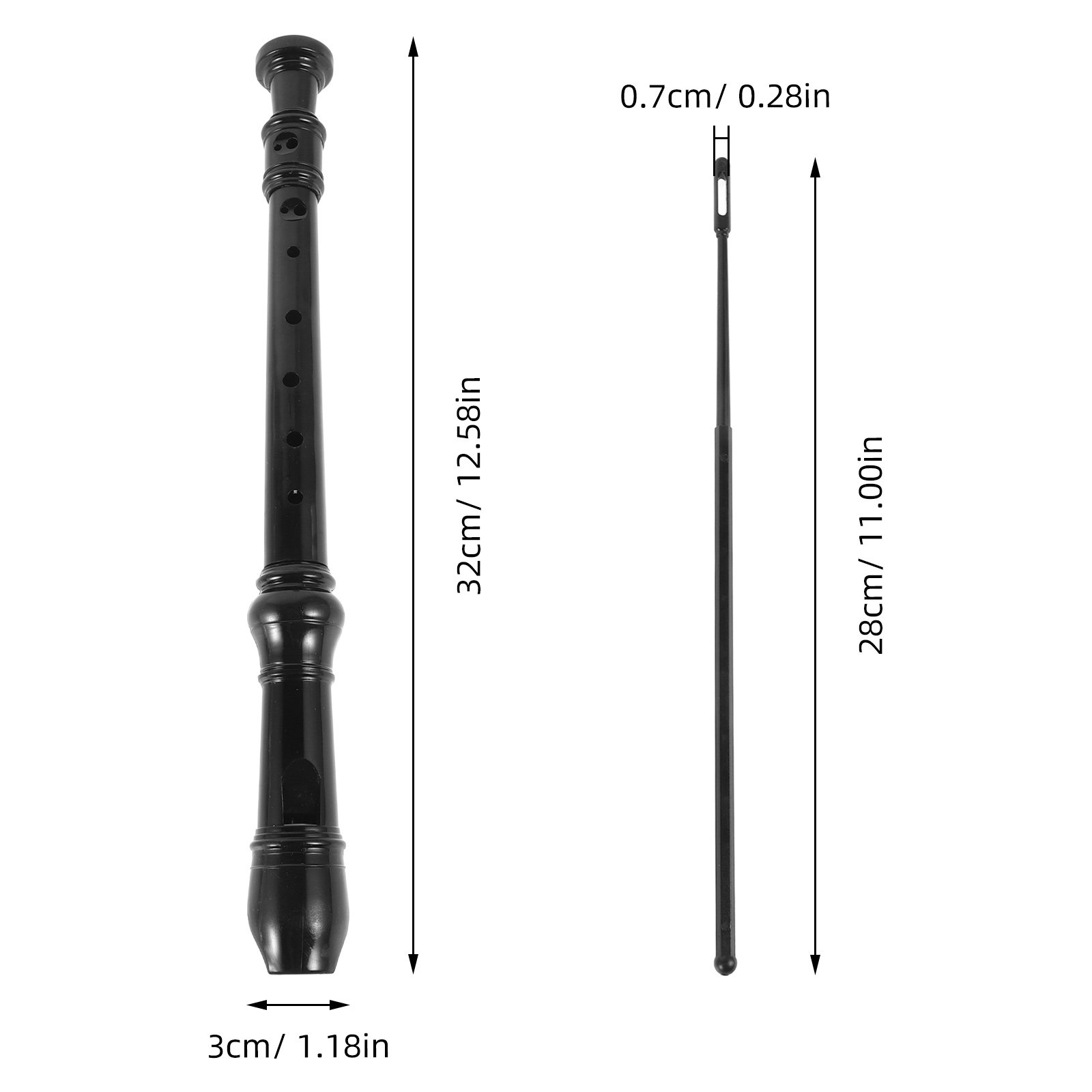 8홀 블랙 투명 소프라노 리코더, ABS 플라스틱 재질 - Soprano Recorder Plastic 리뷰 및 가격